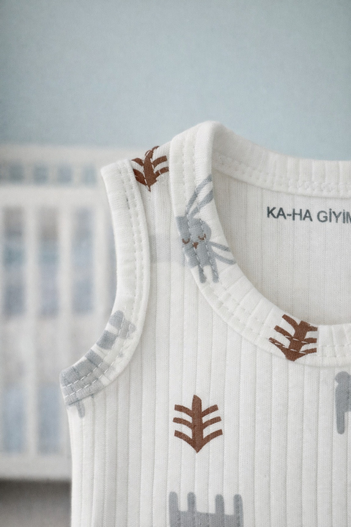 KA-HA Giyim %100 Pamuklu /Desenli/4'lü Çıtçıtlı Bebek Body Zıbın / Pamuklu Bebek Atlet / Bebek Çıtçıtlı/Organik fotoğrafı 6 (önizleme)