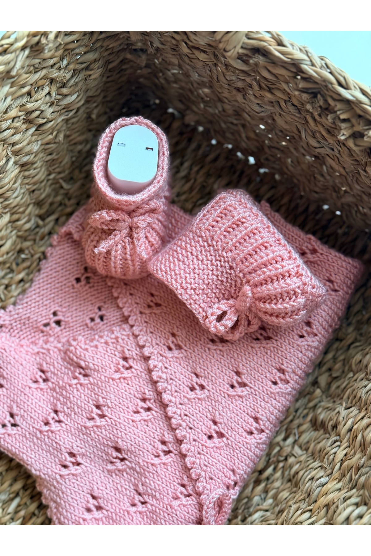 Tiny Bebek yelek ve patik seti 0-9 aya kadar uyumlu fotoğrafı 2 (önizleme)