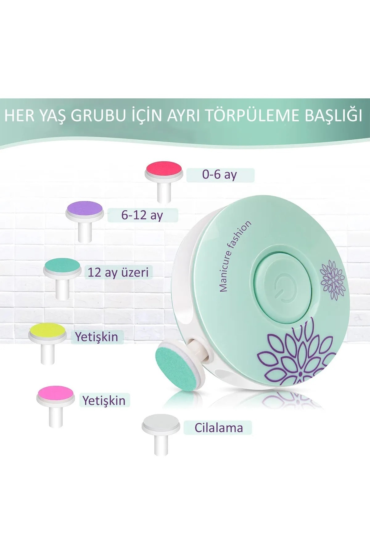 E BULURUM 6 Başlıklı Pilli Tırnak Törpüsü ( Bebekler Kullanılabilir ) (5067) fotoğrafı 5 (önizleme)