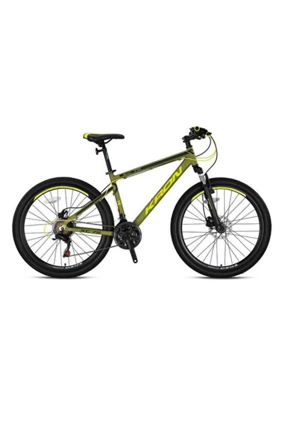 XC 75 27.5" Rim Mechanical Disc 21 Speed Butterfly Gear Mountain Bike Matte Khaki Yellow