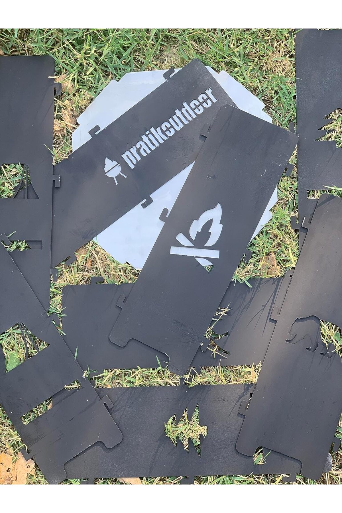 E&D Collection Sekizgen Portatif Ateş Çukuru Ve Orman Şöminesi Çantalı fotoğrafı 2 (önizleme)