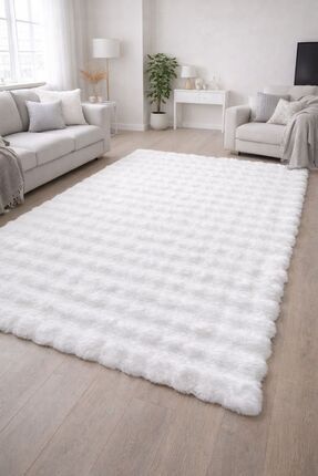 Eren Halı Lüks Yumuşak Peluş Post – Ultra Konforlu Modern Dekoratif Post, Bey...
