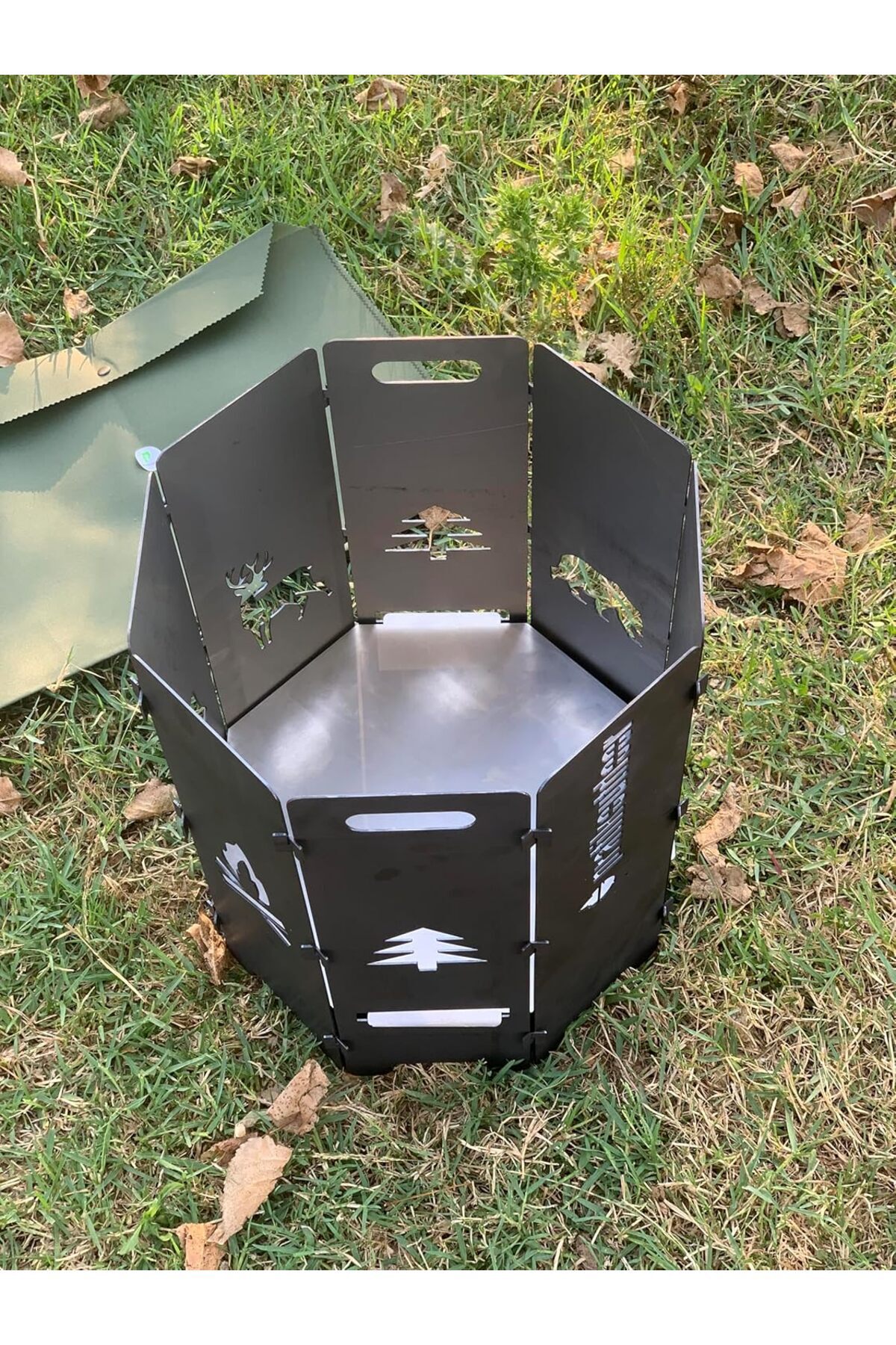 E&D Collection Sekizgen Portatif Ateş Çukuru Ve Orman Şöminesi Çantalı fotoğrafı 3 (önizleme)