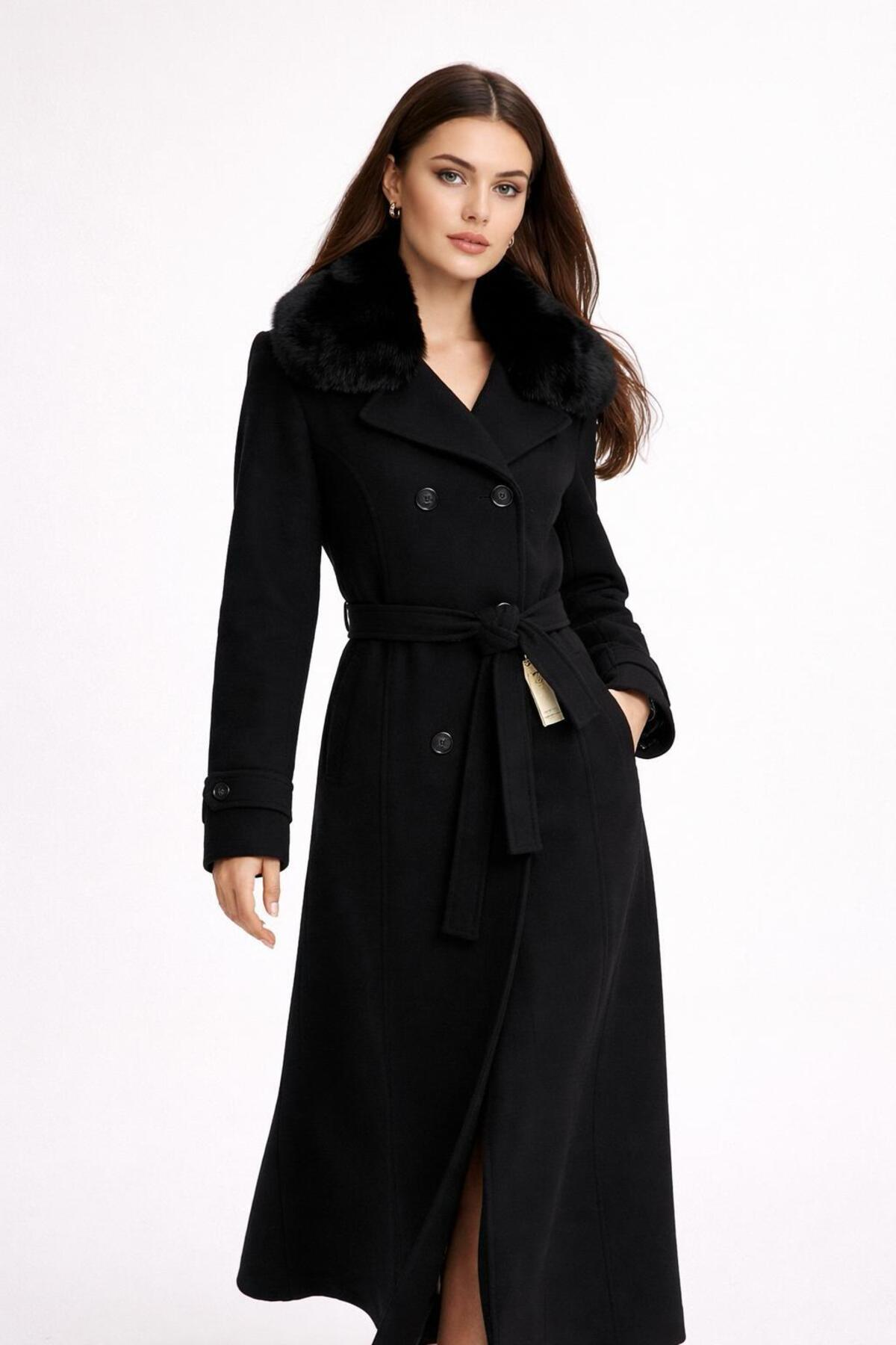 ESİN GİYİM  KRUVAZE KAŞE PALTO - Görsel 2