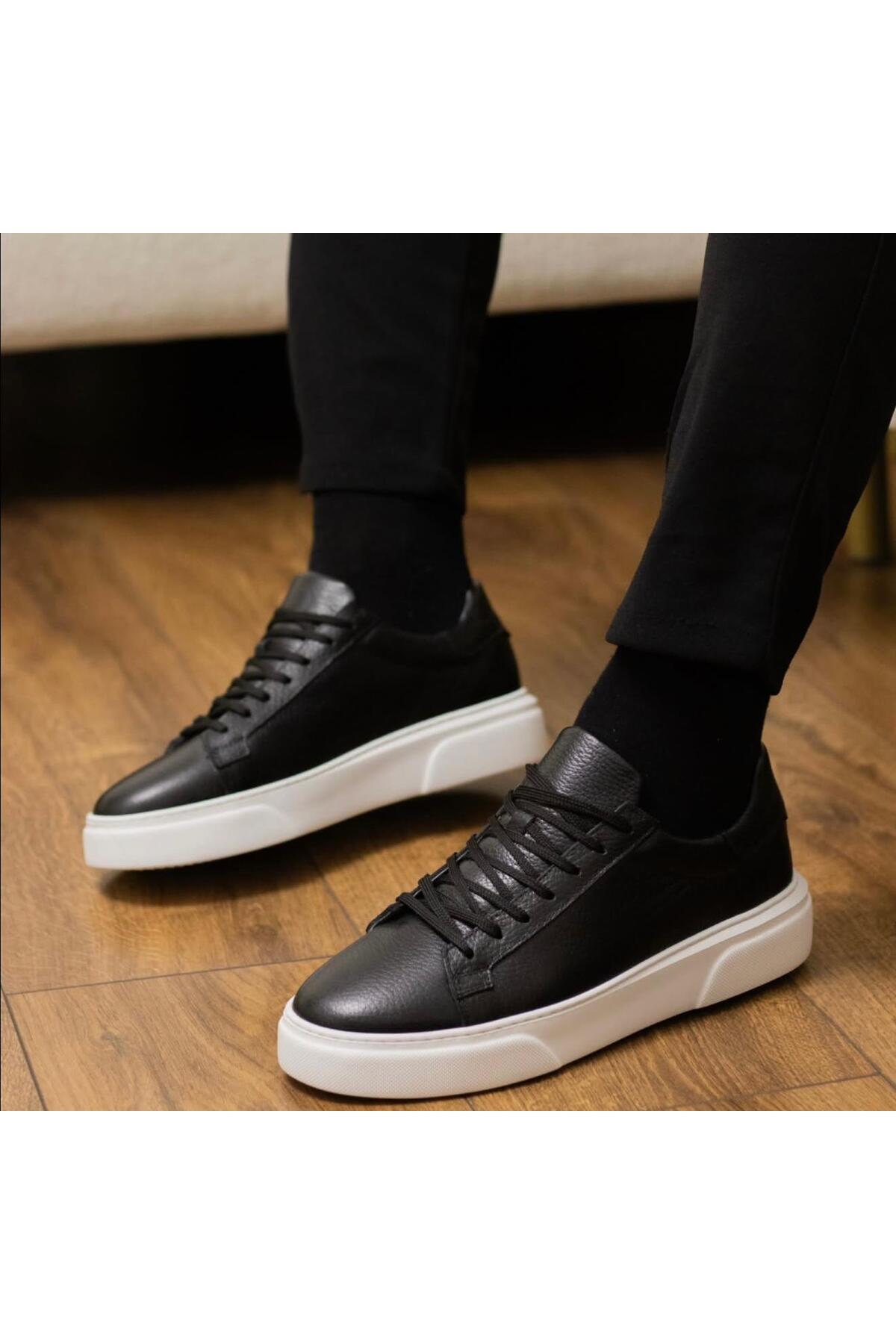 Taşpınar Ayakkabı  %100 Hakiki Deri Ortopedik Hafif Erkek Rahat Günlük Hafif Terletmez Büyük Numara Sneaker Ayk. 37-50 - Görsel 3