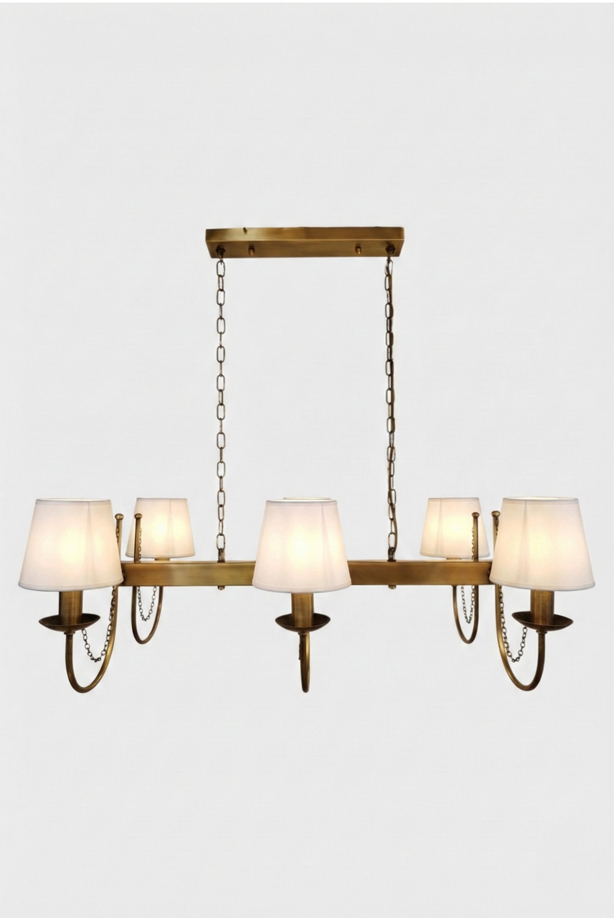 Modern Antique Metal 6-Piece Living Room with Hat & Dining Table Chandelier