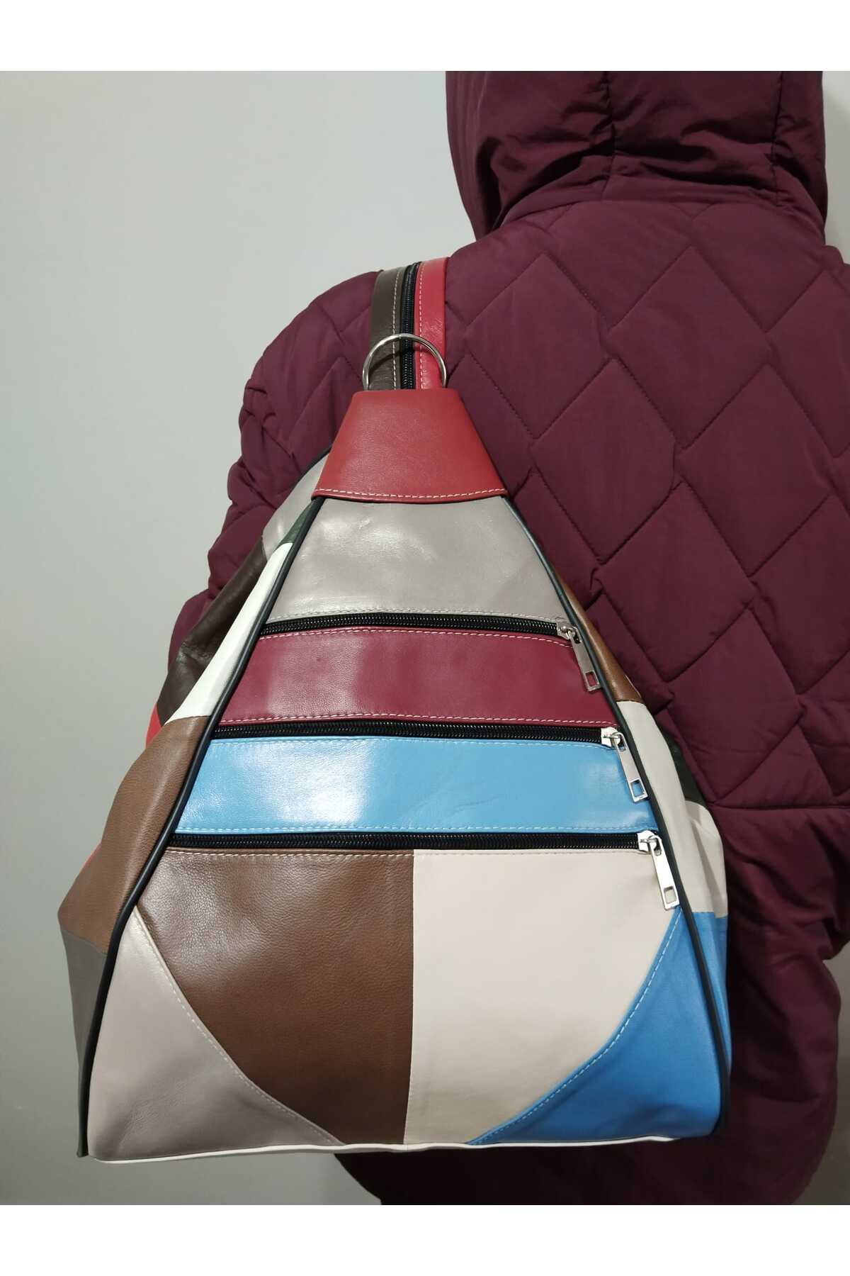 GENUINE LEATHER WOMEN'S BACKPACK (40CM X 26CM X 17CM)