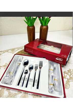 TR DİLAY ÇELİK 12 Kişilik 60 Parça Kutulu Çatal Kaşık Takımı