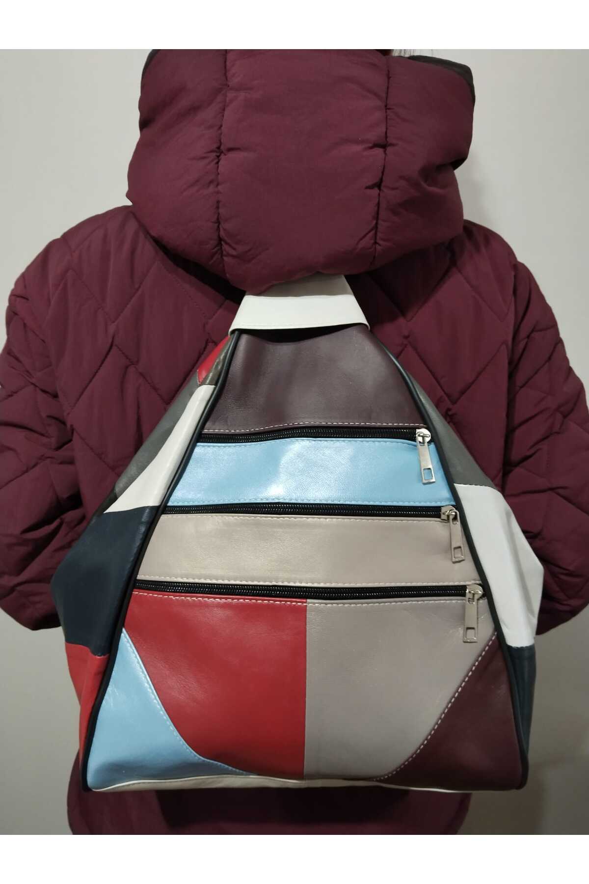 GENUINE LEATHER WOMEN'S BACKPACK (40CM X 26CM X 17CM)