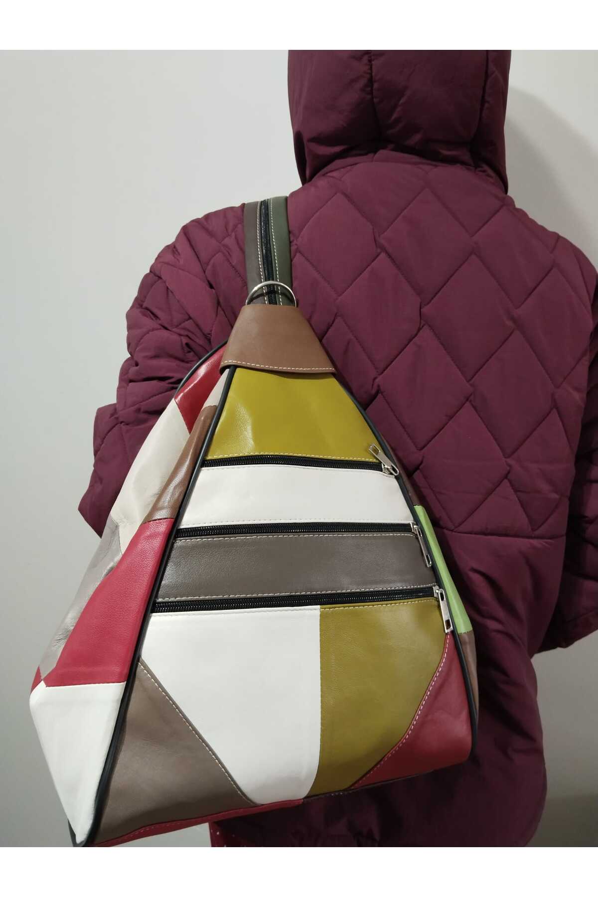 GENUINE LEATHER WOMEN'S BACKPACK (40CM X 26CM X 17CM)