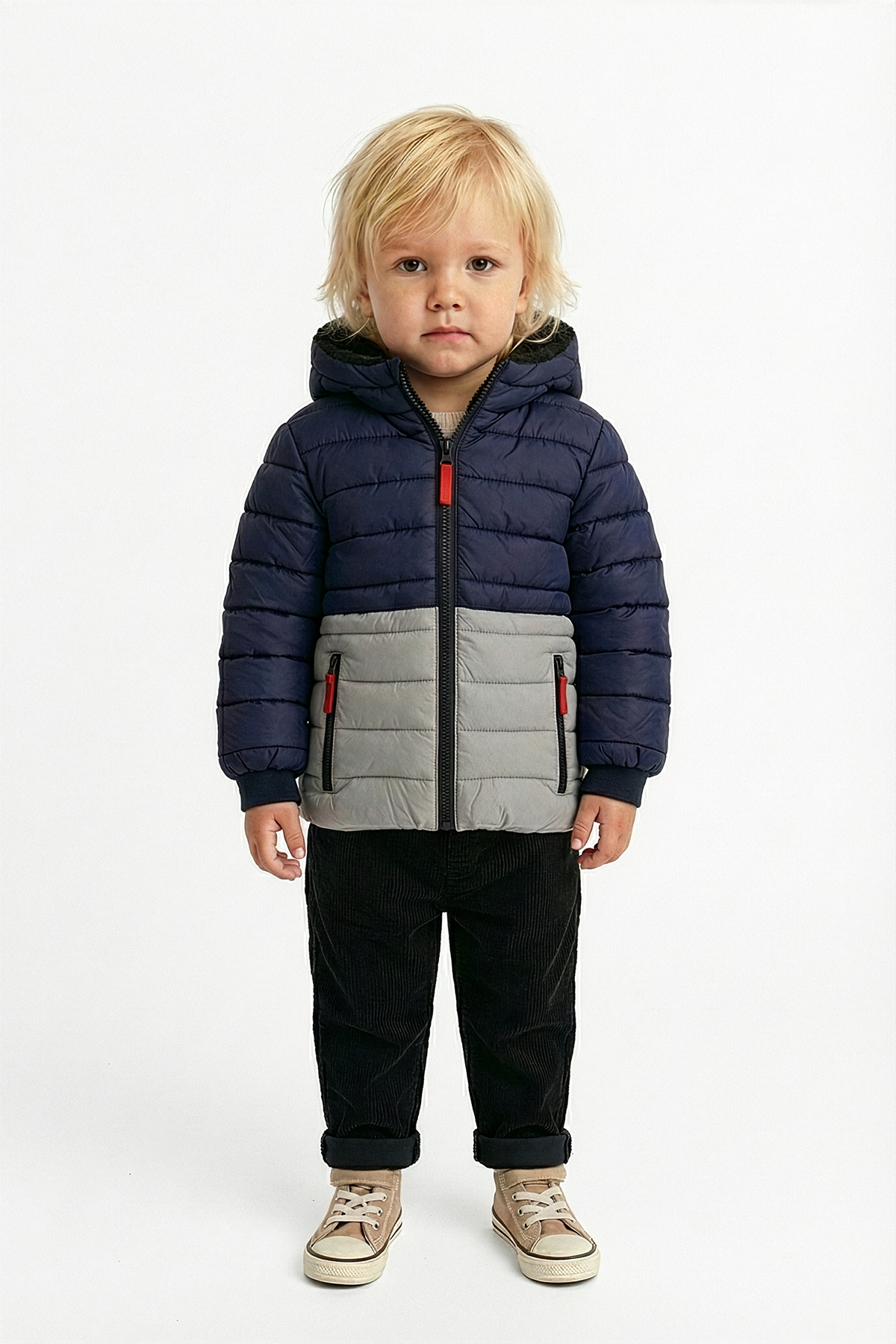 D1fference ERKEK-KIZ Bebek ve Çocuk Şişme Mont Su ve Rüzgar Geçirmez Kürk Astarlı Kışlık (2–5 Yaş) fotoğrafı 2 (önizleme)