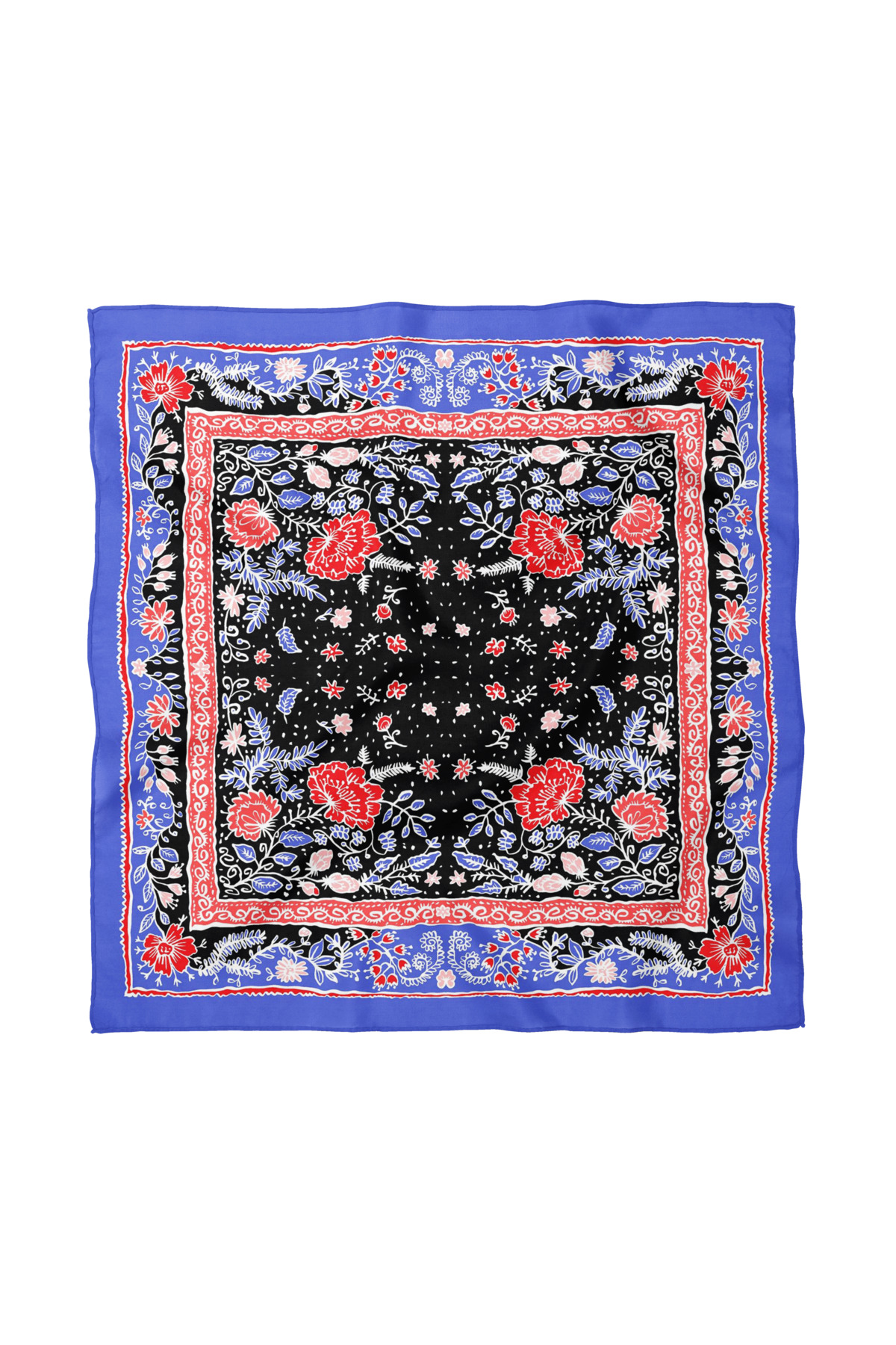 Ethnic Floral Scarf / Bandana 70x70cm