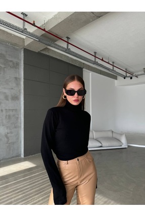 NURCAN KESKİN STORE Balıkçı Yaka Boğazlı Body Kazak Basic