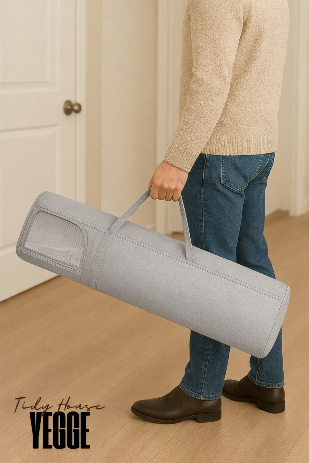 Quality Carpet Rug - 130cm Runner Rug with Window, Carrying Handle, Thick Fabric Carpet Rug Cover