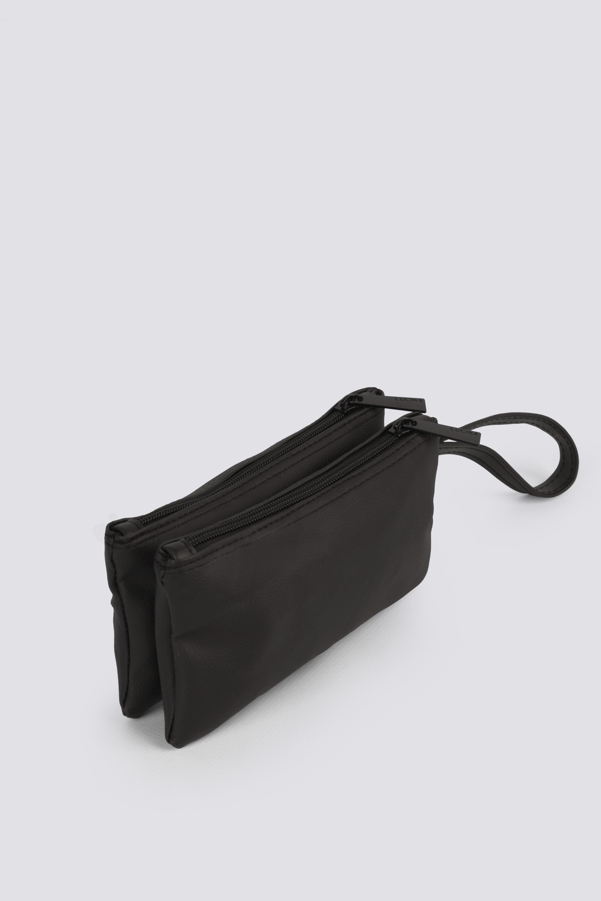 westbag Unisex Siyah Çift Bölmeli Fermuarlı Günlük El Çantası görsel 3