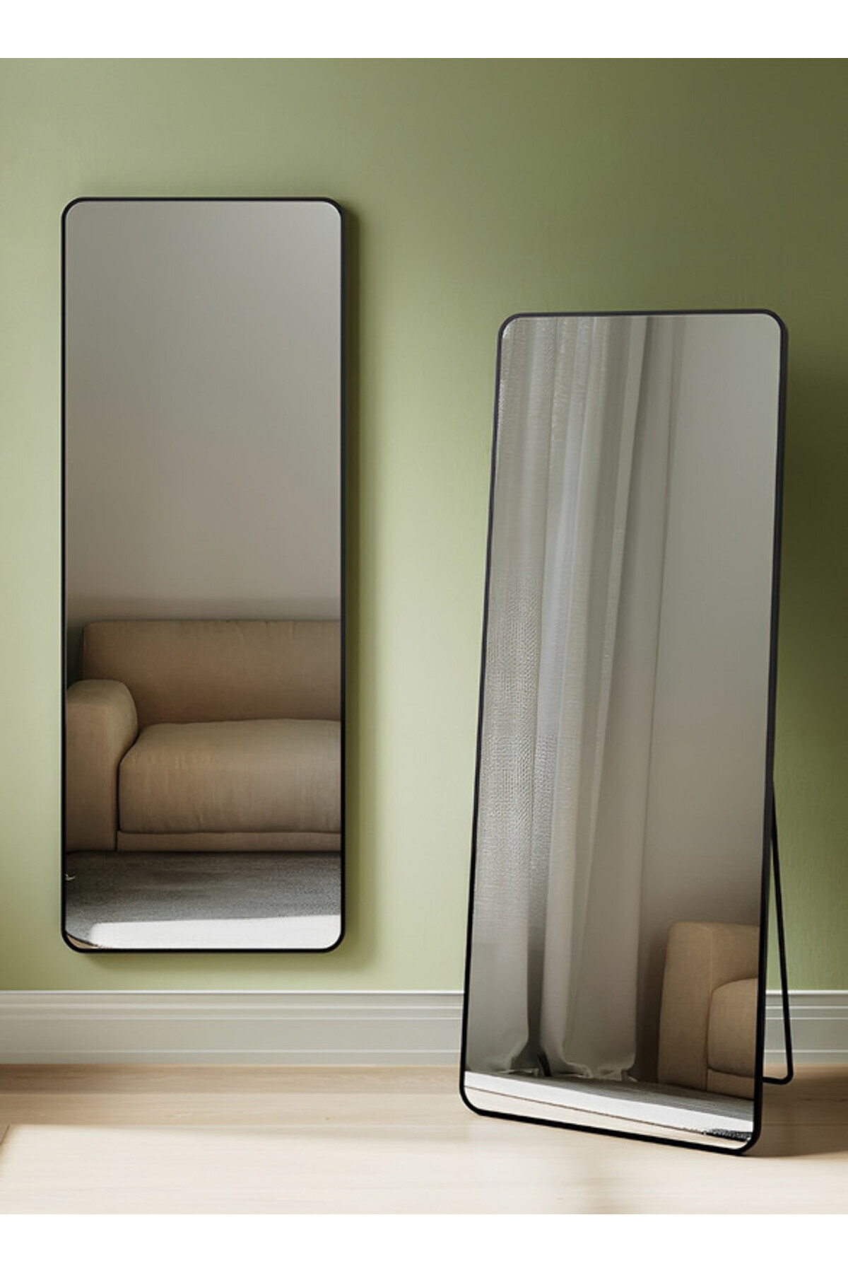 مرآة كبيرة بتصميم أنيق 160×50 سم - مرآة كاملة الطو...