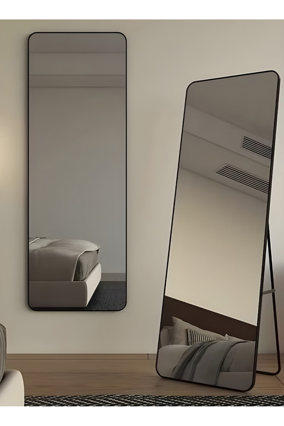 مرآة كبيرة بتصميم أنيق 160×50 سم - مرآة كاملة الطو...