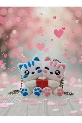 Seultech Joy Sevgililer Günü’ne Özel Kalpli Kedi Anahtarlık Seti