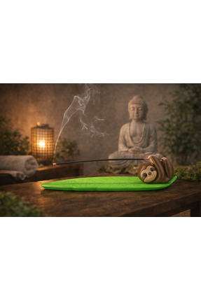 Otscraft Studio Yaprak Üzerinde Tembel Hayvan Figürlü Tütsülük | Dekoratif & ...