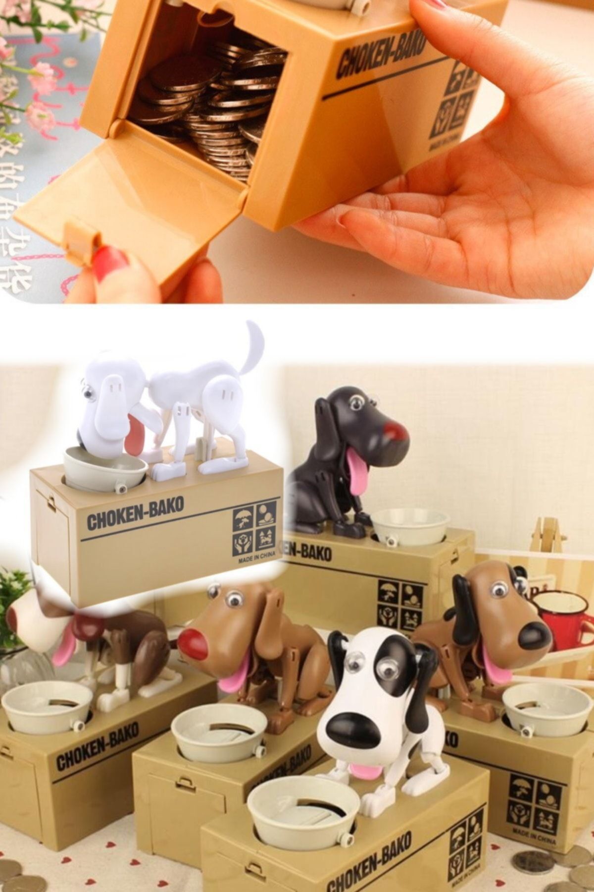 Munico Robotik Köpek Kumbara Beyaz Mama Yiyen Eğlenceli Pilli Para Yiyen Dalmaçyal Tasarruf Kutusu fotoğrafı 4 (önizleme)