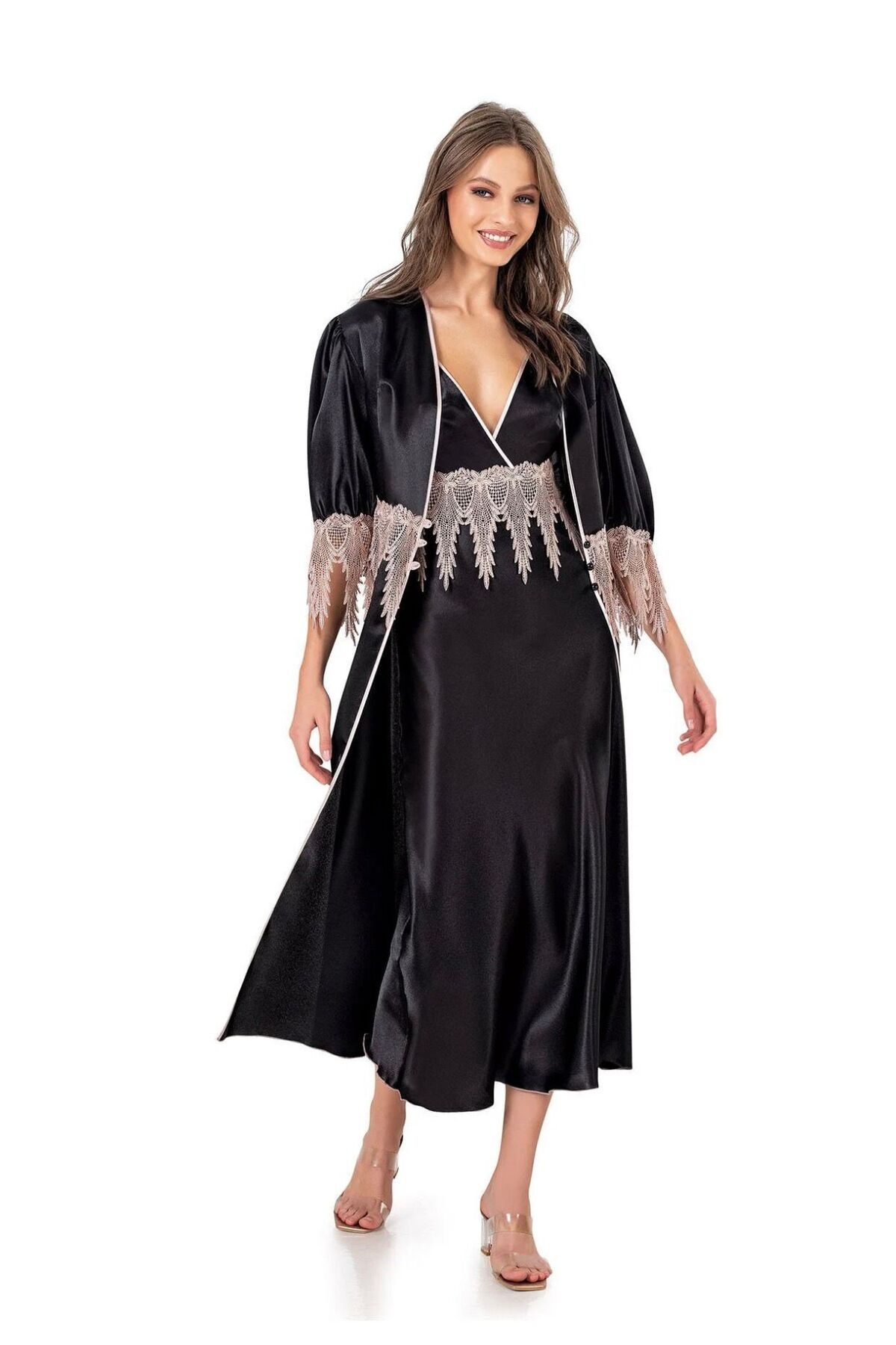 Black Rose Night SATEN GECELİK TAKIM