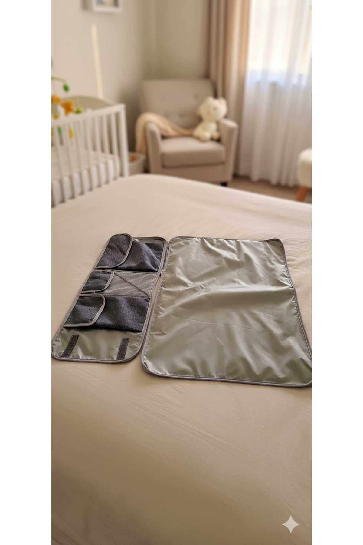 i lin baby Bebek Alt Açma Minderi, Sıvı Geçirmez Alt Açma Matı, Bebek Organizeri Bir Arada fotoğrafı 6 (önizleme)