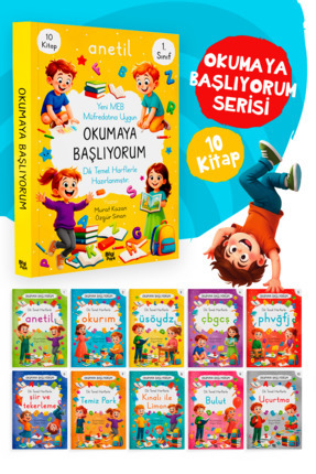 Parodi Yayınları Okumaya Başlıyorum | Anetil | 1. Sınıf Okuma Seti | 10 Kitap