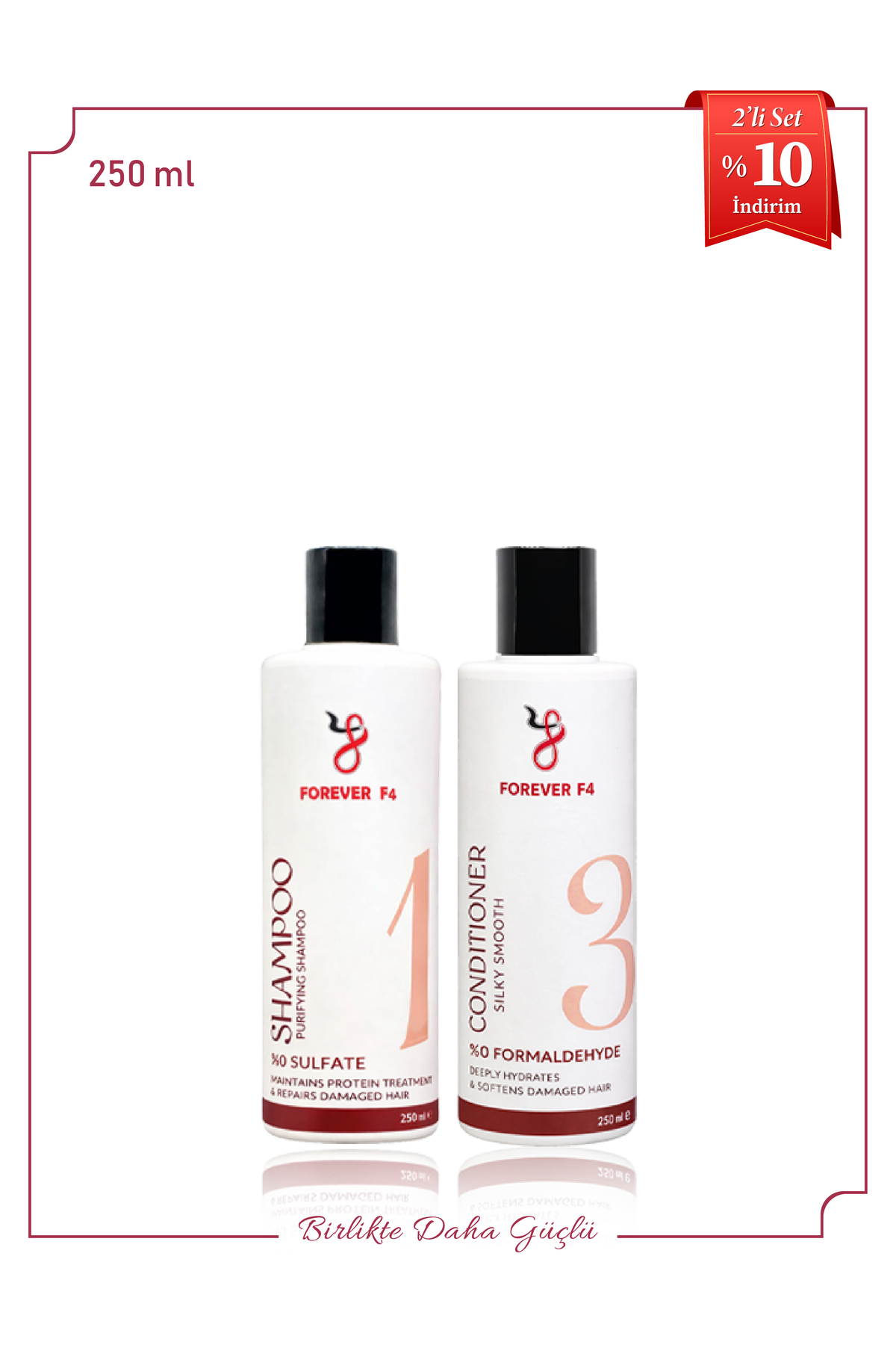 Forever f4 Tuzsuz Şampuan + Saç Kremi İkili Set – 250 ml - Fiyatı, Yorumları