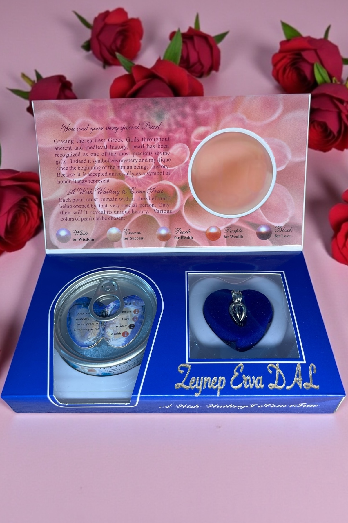 Personalized Gift Real Pearl Necklace in Oyster - Personalized Design Stylish and Meaningful Gift Set