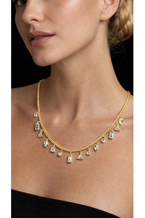 liore dünyası Çelik Sallantılı Taşlı Kadın Kolye – Gold