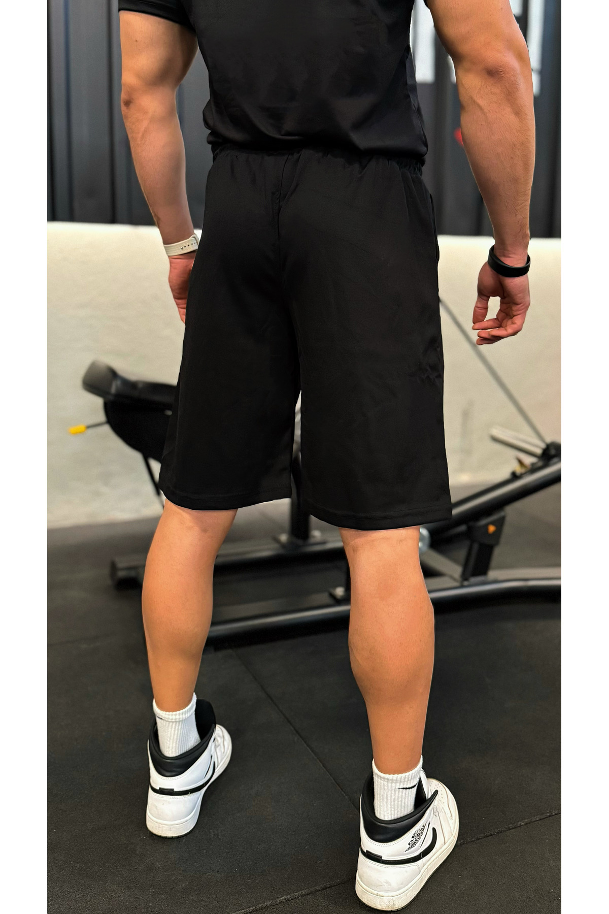 Sapeur  3'lü Paket Erkek Spor Şort - Slim Fit Antrenman & Fitness Şortu ( Siyah ) - Görsel 3