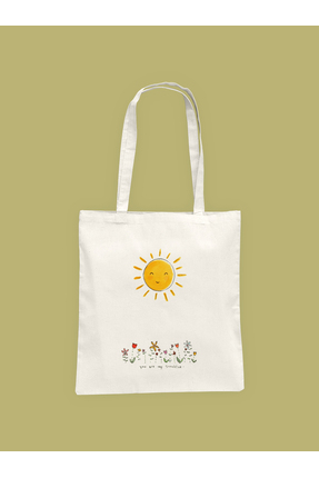 Hayali Şeyler Sunshine Baskılı Bez Çanta