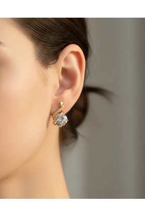 BİJU YILMAZ Xuping Gold Taşlı Küpe - 25-xpkp244