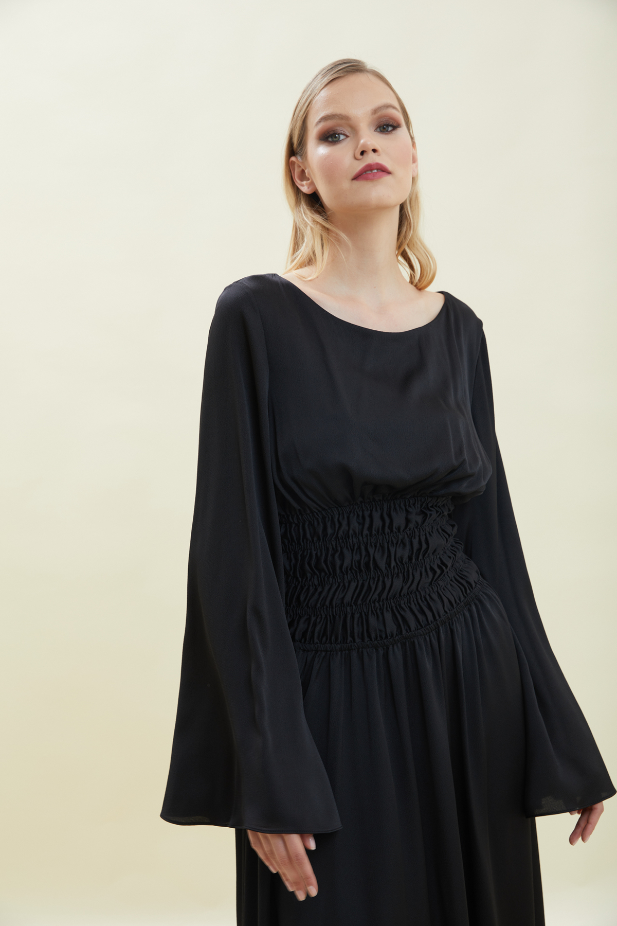 VERDA  Halka Detaylı Pelerinli Elbise - Görsel 3