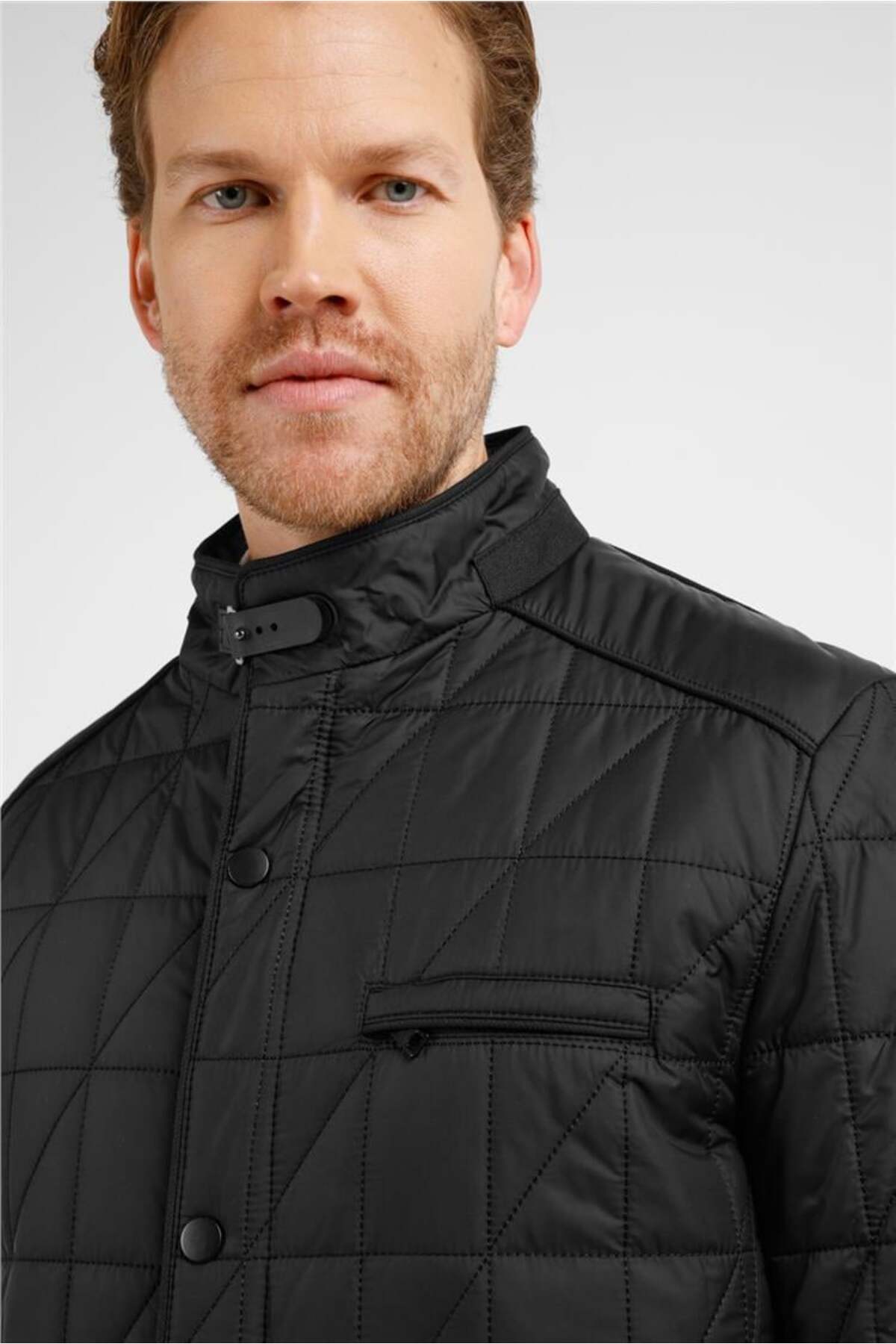 İmza  Siyah Dik Yaka Slim Fit Classic Kaban 1008255153 - Görsel 4