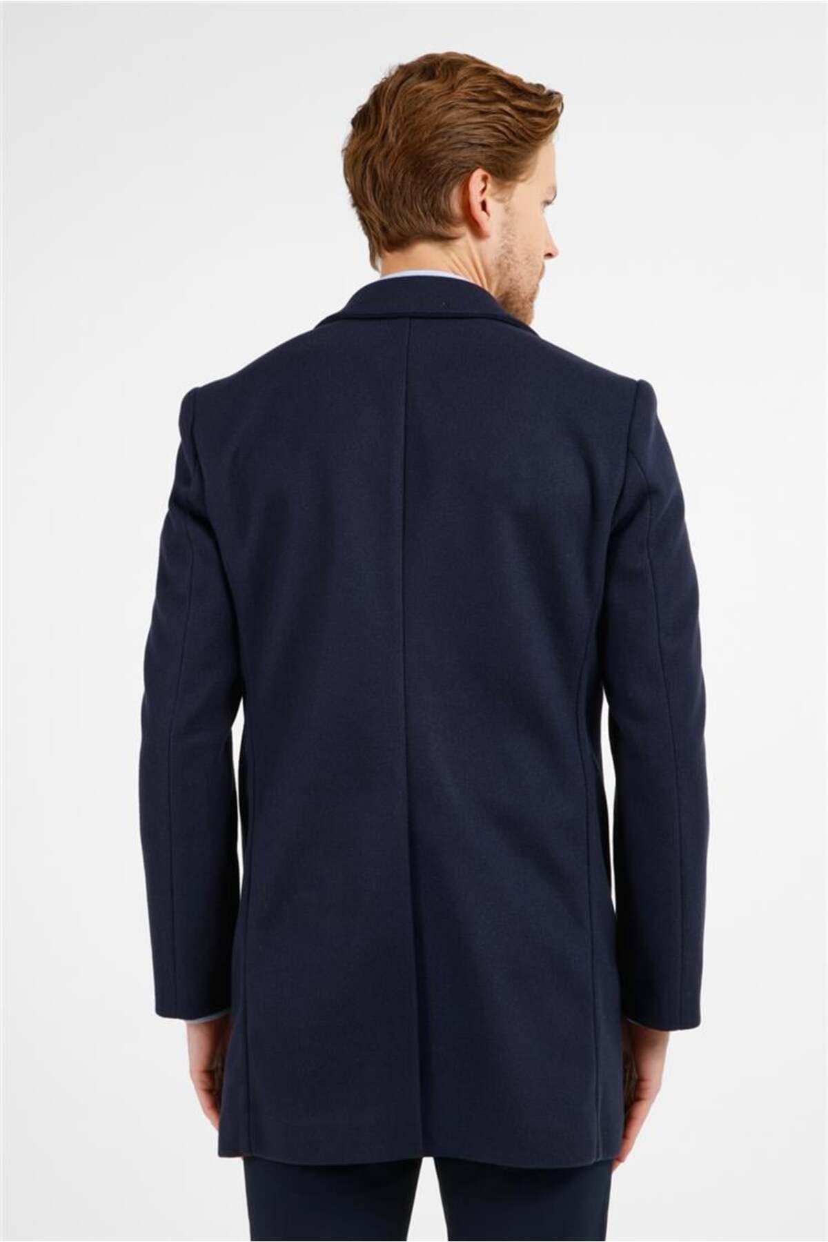 یقه آبی سرمه ای فلکسیبل اسلیم فیت کلاسیک Stash Coat 1005255101 — سرمه‌ای — تصویر 4 از 6