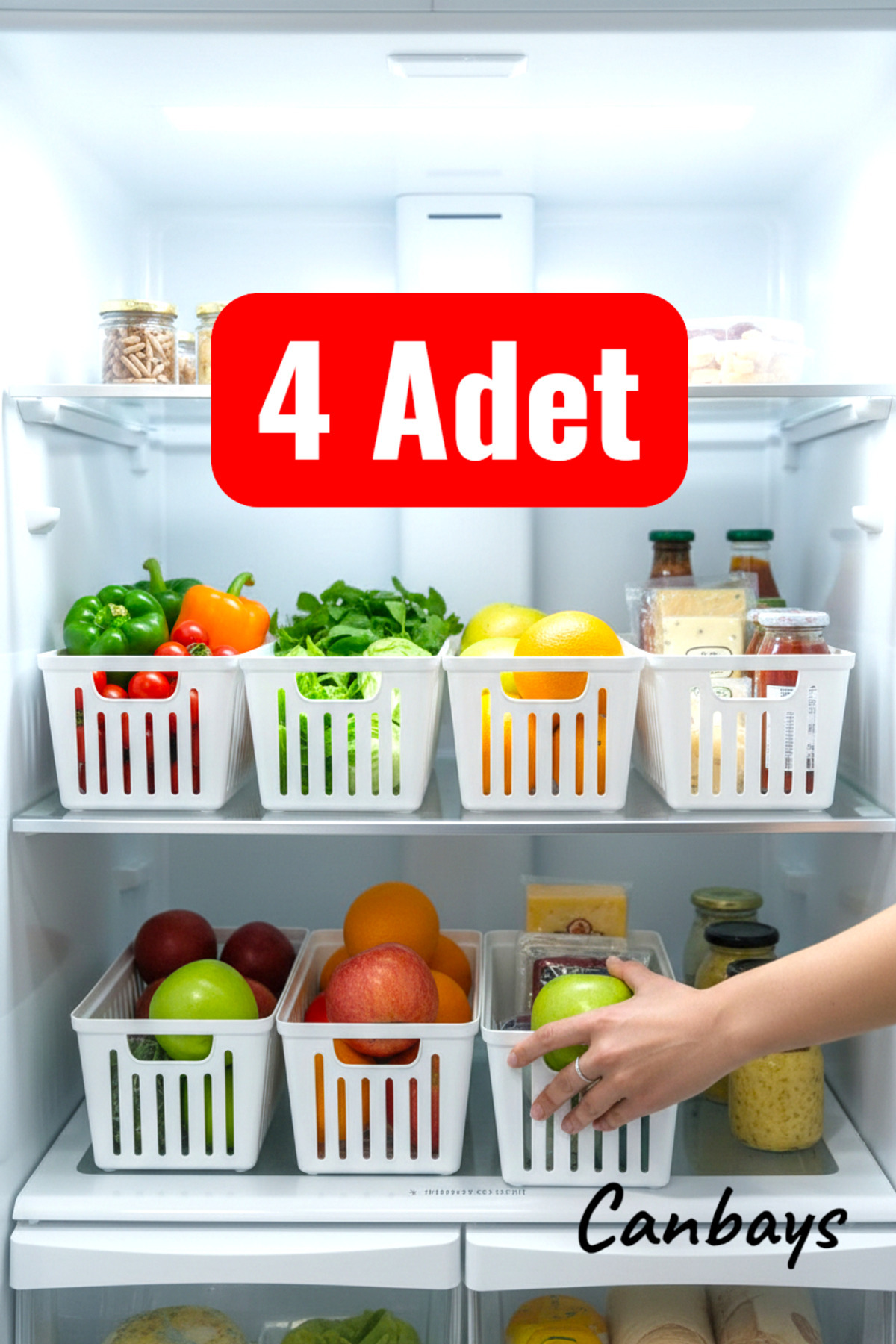 4 Refrigerator-Cabinet Organizer