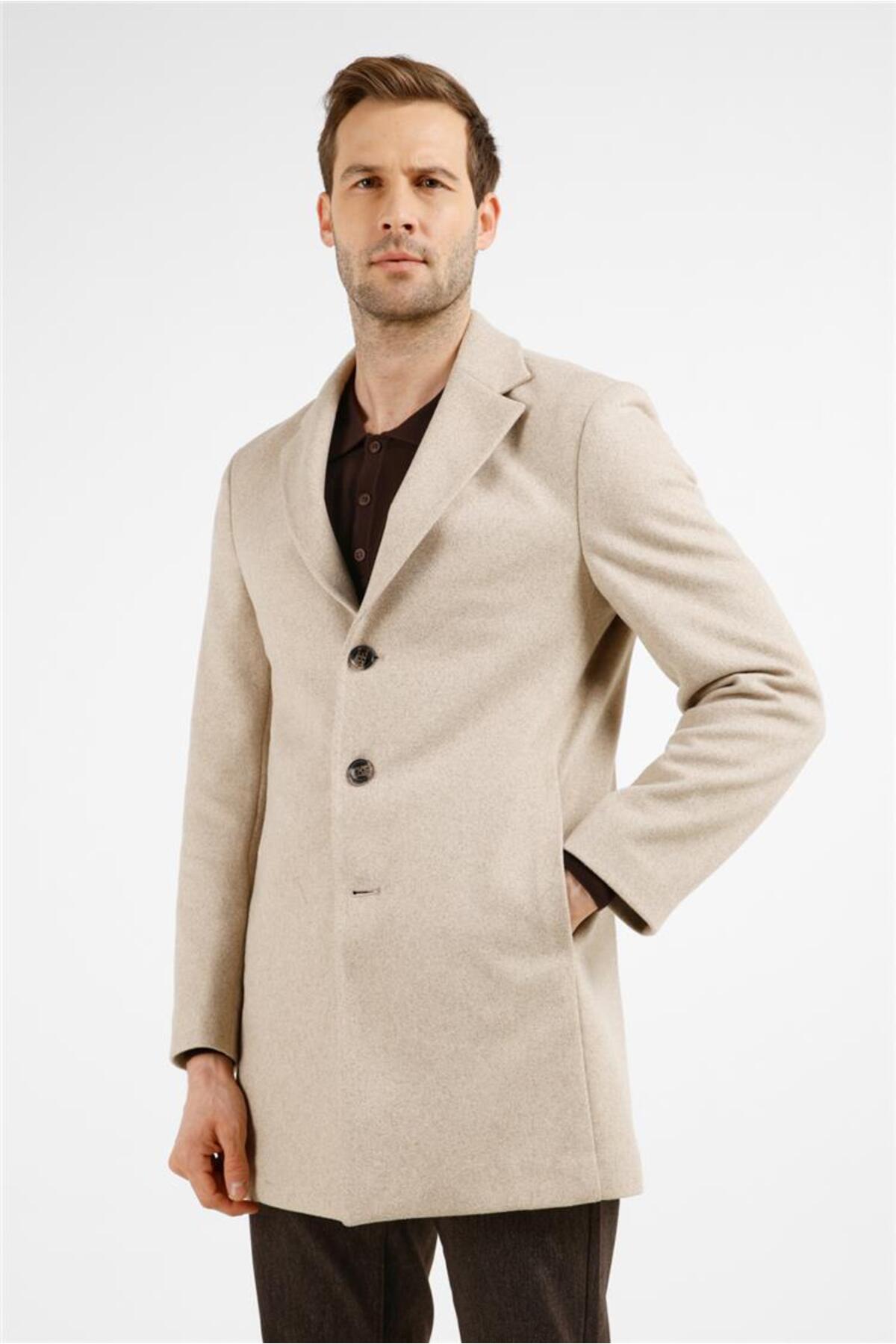 یقه تک بژ Flexible Slim Fit Classic Stash Coat 1005255101 — رنگارنگ — تصویر 3 از 6