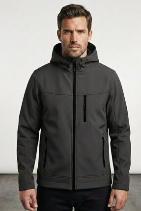 GENIUS STORE Erkek Mont İçi Polarlı Softshell Mont Su ve Rüzğar Geçirmez Kapü...