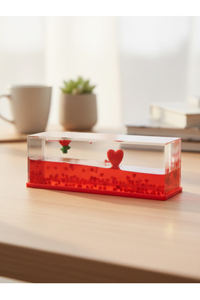 Dörtel Tedarik Kalp Tasarımlı Batmayan Sulu Figür Hediyelik Biblo Sevgililer ...