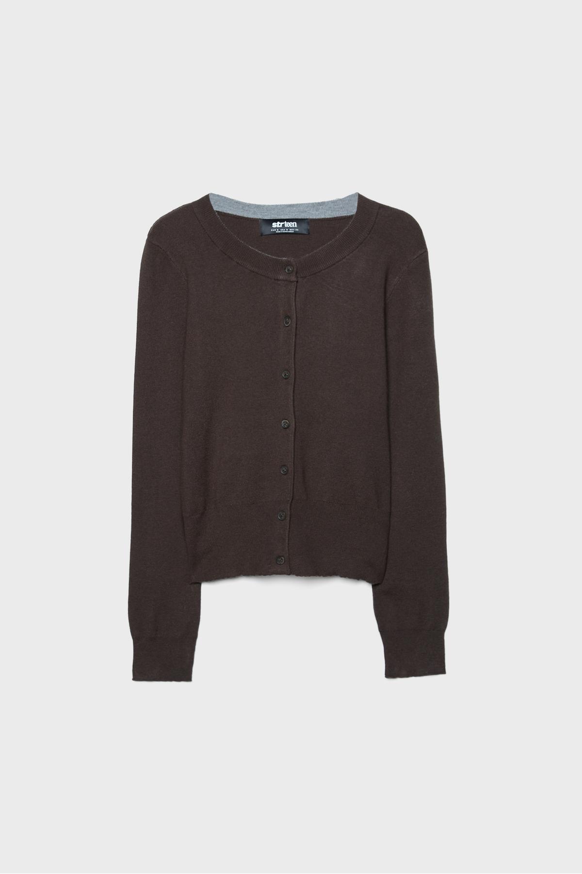 Stradivarius  Düğmeli triko hırka - Görsel 6