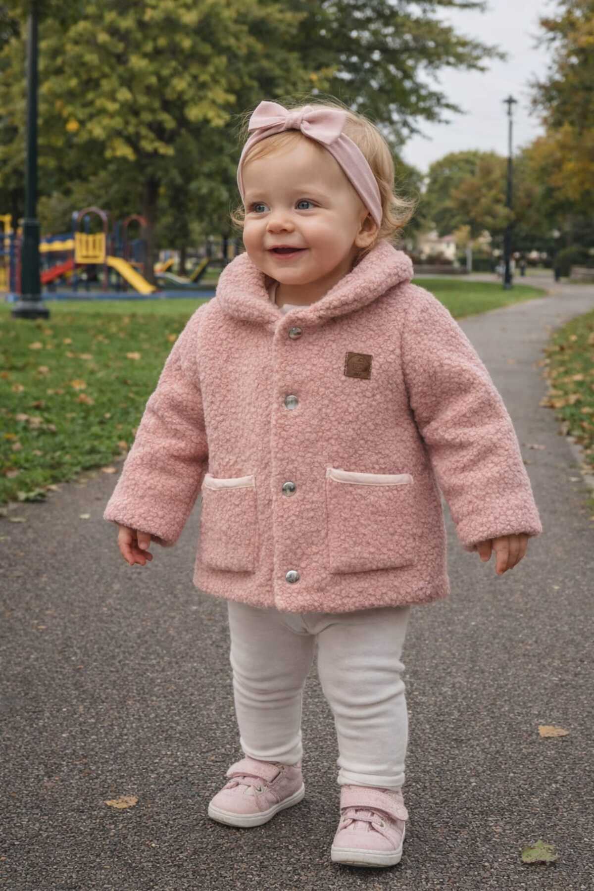 kidsense Müslin Astar Detaylı Welsoft Peluş Bebek Mont fotoğrafı 5 (önizleme)