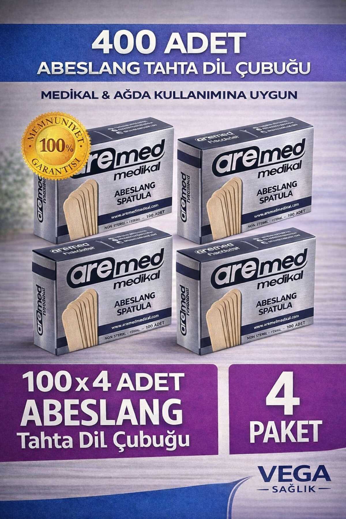 Aremed AREMED 100'lü 4 Paket Abeslang Tahta Dil Çubuğu Basacağı - Ağda ...