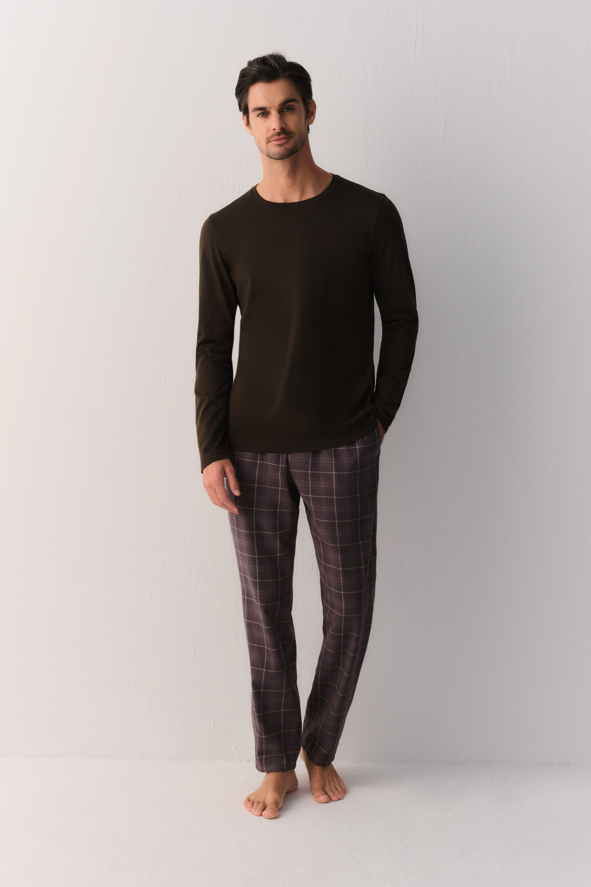 Suwen  Flanel Check Erkek Pijama Altı