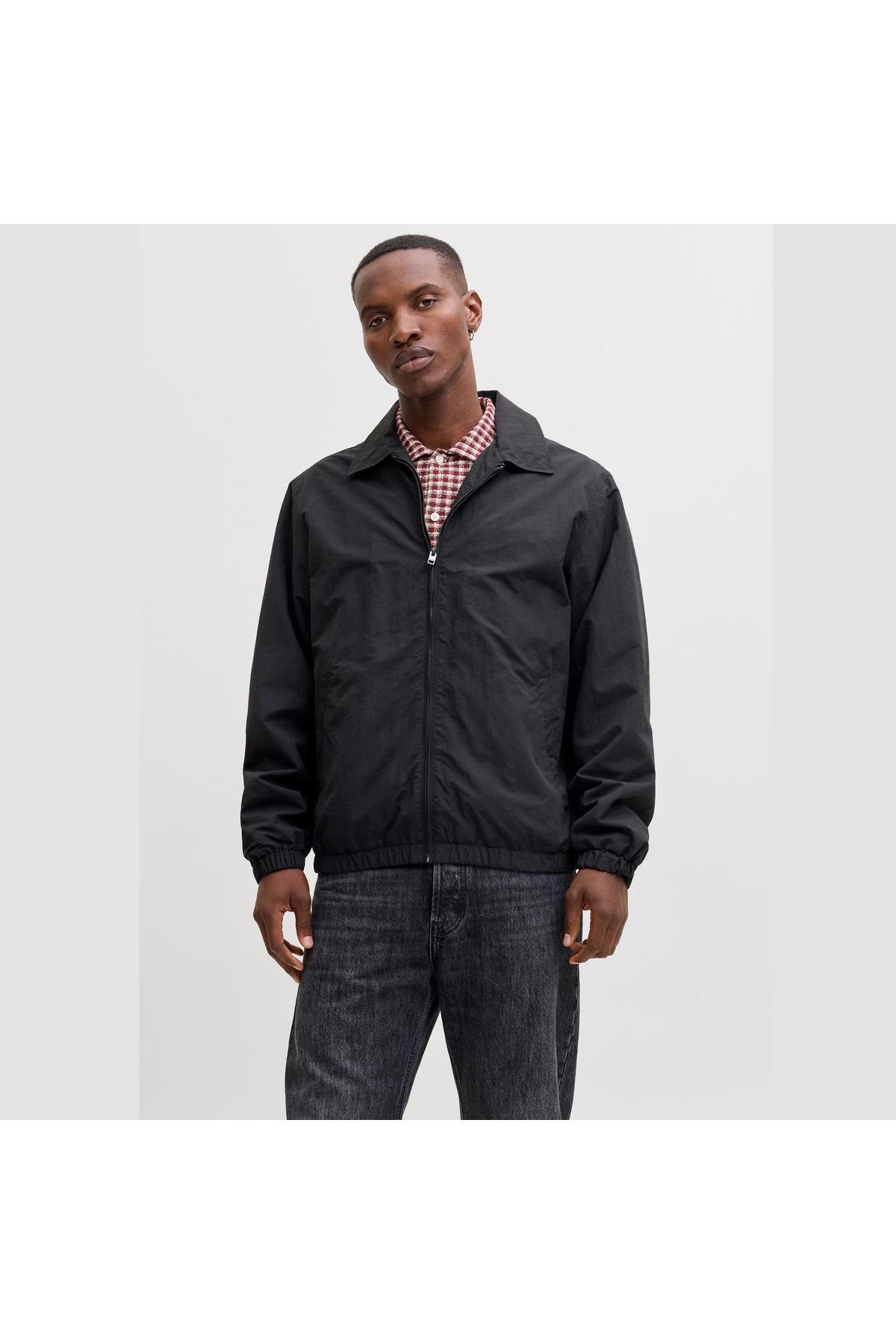 کاپشن مشکی مردانه یقه متضاد Baxter (12289181-B) جک اند جونز ژاکت اسپرت Jack & Jones