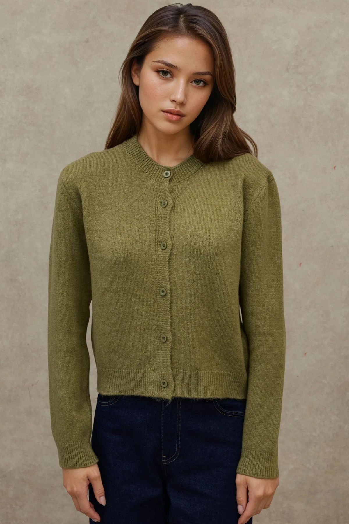 Hiccup  Bisiklet Yaka Yumuşak Dokulu Regular Fit Triko Hırka - Görsel 6