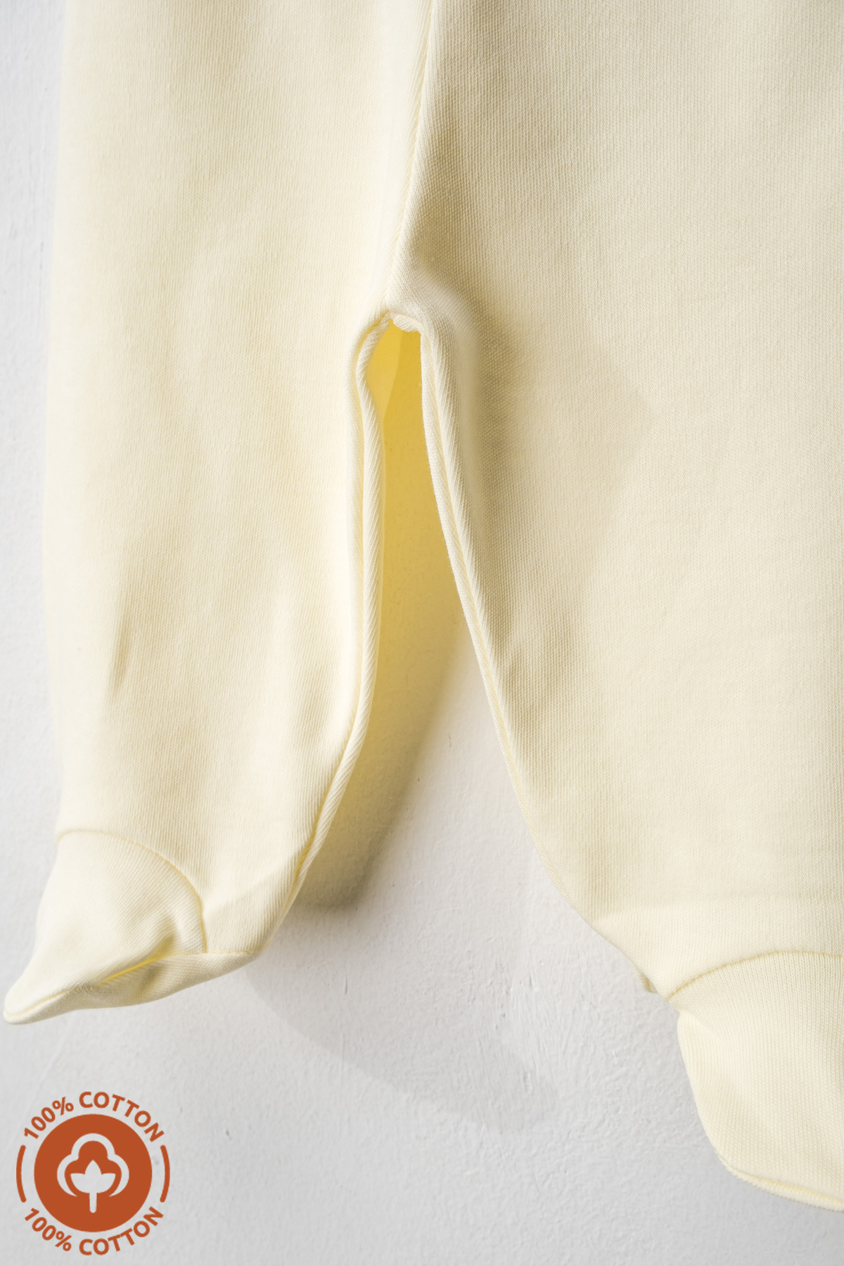 Miniel Unisex Bebek Penye Organik Pamuklu Fil Baskılı 0-6 Ay Patikli Bebek Tek Alt 3'lü Set fotoğrafı 6 (önizleme)