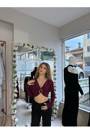 Butik Göğüs tokalı Crop