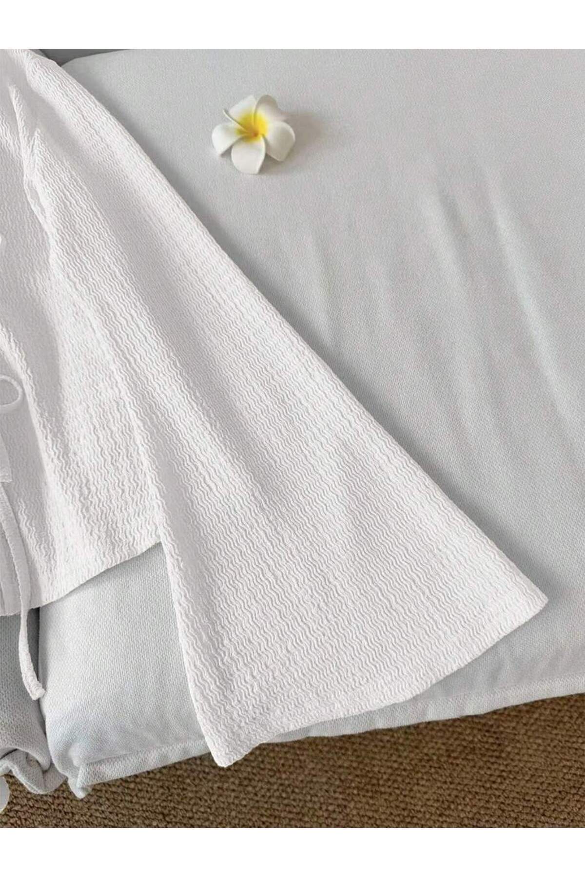 MOONBULL  Kadın Önü 2 Yerden Bağlama Detaylı İspanyol Kol Bürümcük Bluz - Görsel 3