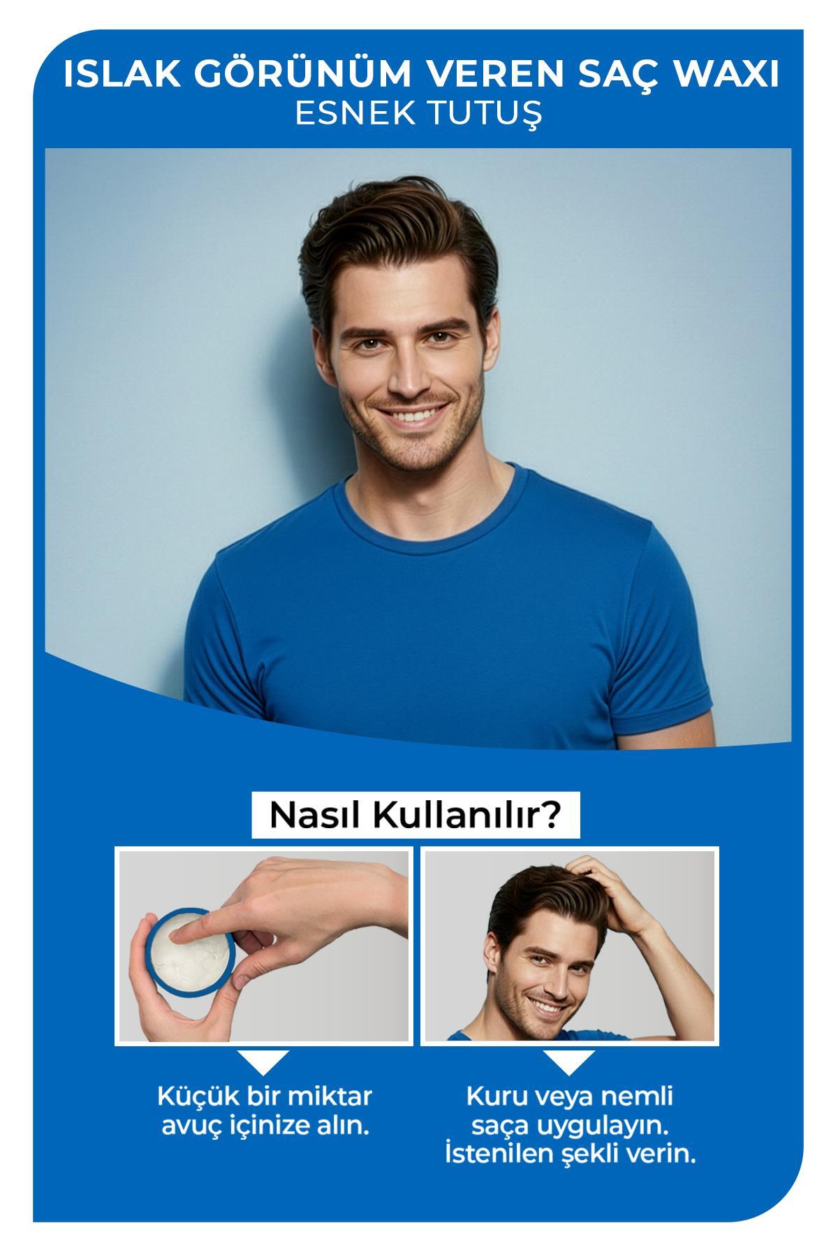 Ossion İslak Görünüm Veren Saç Waxı 100 ml — 1100017099 — تصویر 3 از 5